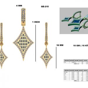 Nonagon Shape Pendent set