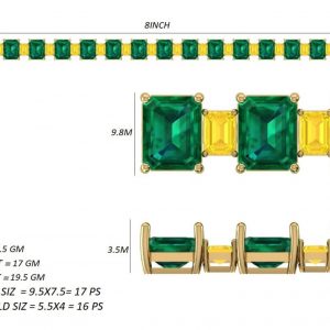 Radiant cut stone Bracelet