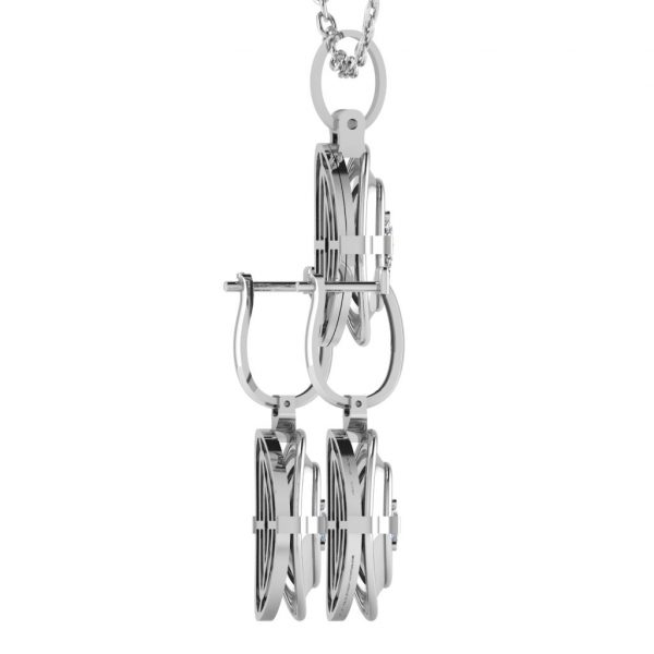 Earring and Pendant set with Marquise Center Diamond - Image 14